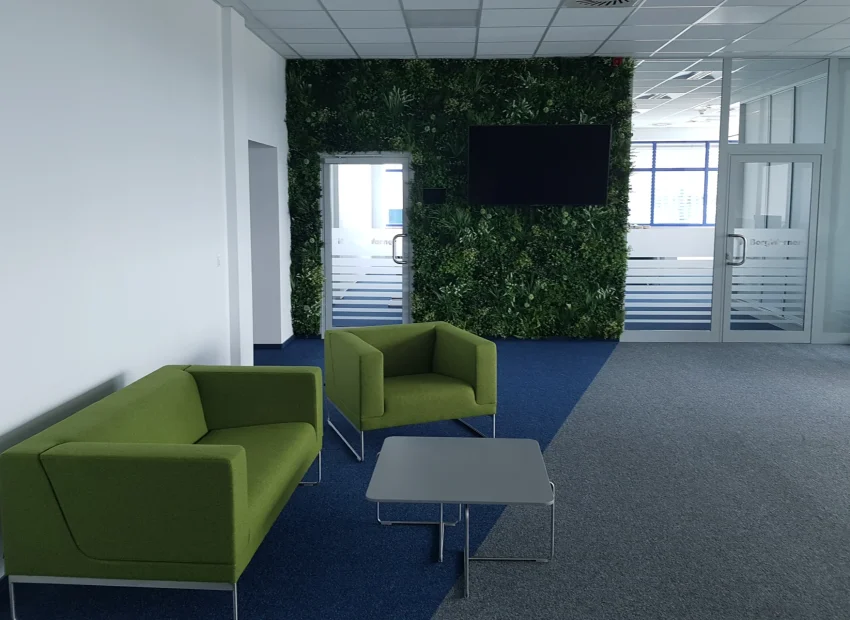 realizacja Mori Place nowoczesne wnętrza biurowe ergonomia w pracy projektowanie wnętrz BorgWarner Poland wyposażenie powierzchni biurowej open space stanowiska pracy sala konferencyjna foto 1